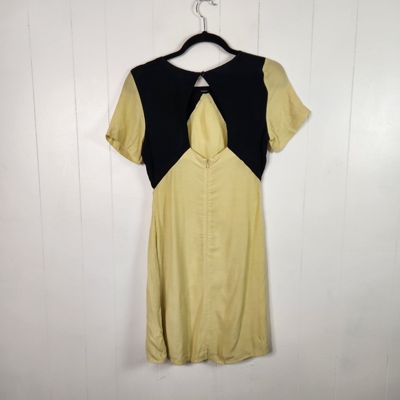 Something Else Cosmic Panel Dress Yellow Black New NWT Size 0 Mod Rockabilly - Picture 4 of 10